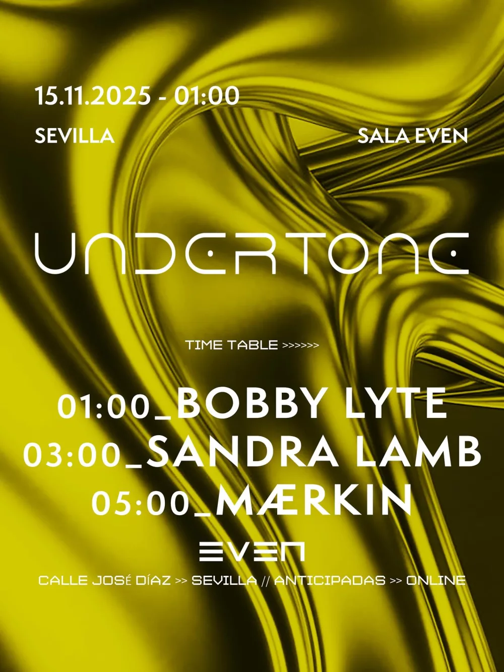 Póster Undertone @ Sala Even